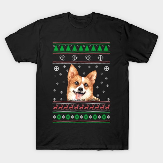 Cute Welsh Corgi Dog Lover Ugly Christmas Sweater For Women And Men Funny Gifts T-Shirt by uglygiftideas